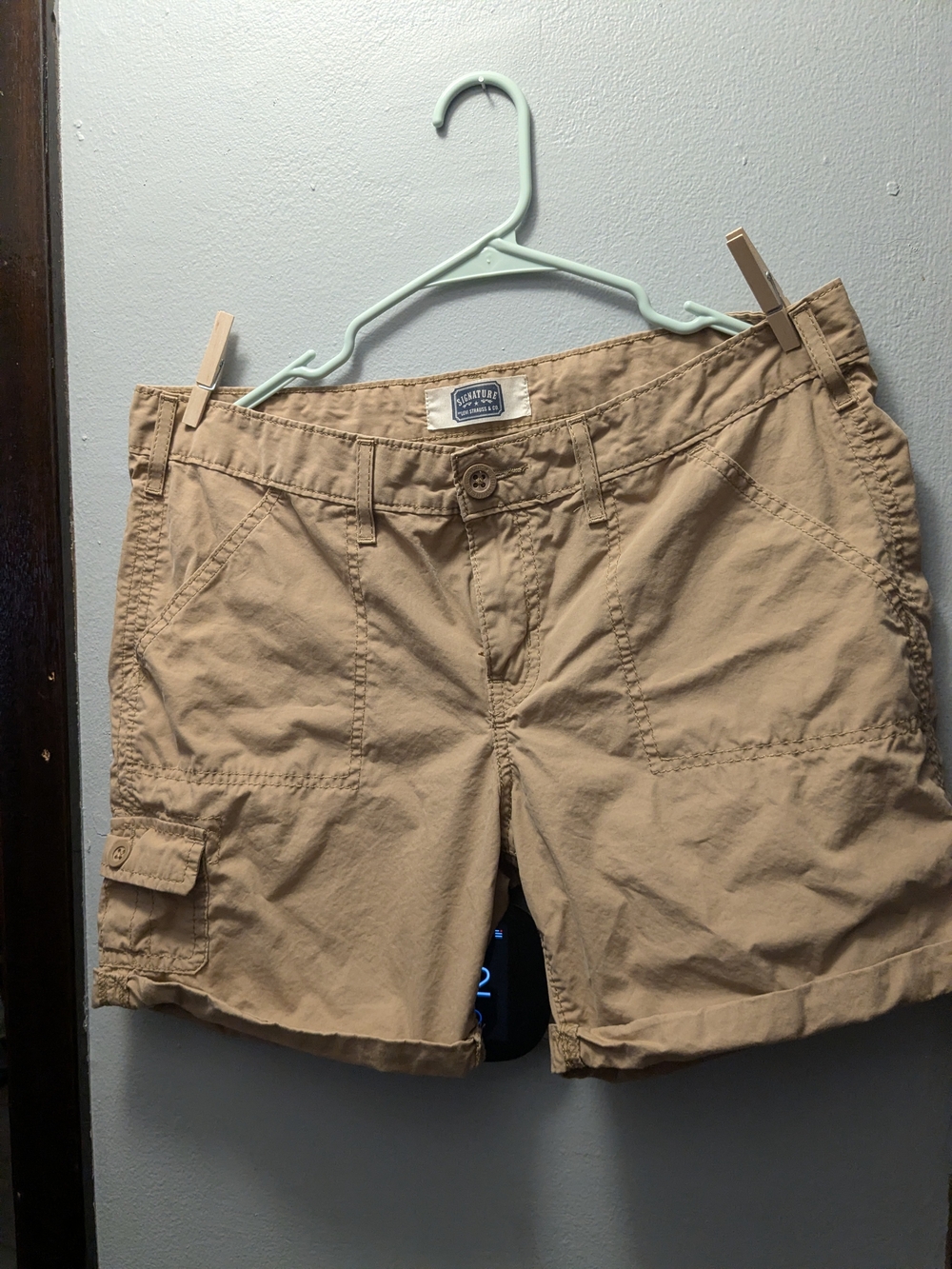 Signature by Levi Strauss Khaki Cargo Shorts - Women's